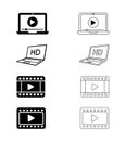 Video Playback and Media Icons Set Royalty Free Stock Photo