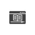 A video player with a book vector icon Royalty Free Stock Photo