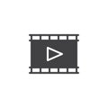 Video player buton vector icon Royalty Free Stock Photo