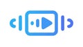 Video Player Controls Icon with Play and Pause Buttons, vector design Generative AI Royalty Free Stock Photo
