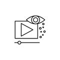 Video player eye streaming icon. Element of quit smoking icon Royalty Free Stock Photo