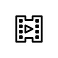 Video Player icon with line style vector illustrator