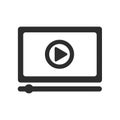 Video player icon. Play symbol. Streaming sign.