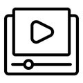 Video player interface showing playing video Royalty Free Stock Photo