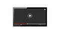 Video player on an isolated television screen with play button Royalty Free Stock Photo