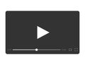 Video player for multimedia in flat design. Media player ui for movie and films. Template of web player with modern Royalty Free Stock Photo