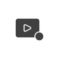 Video player notification vector icon