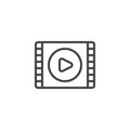 Video player outline icon Royalty Free Stock Photo