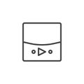 Video player outline icon Royalty Free Stock Photo