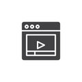Video player with play button vector icon Royalty Free Stock Photo