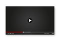 Video player. Realistic vector screen movie window template