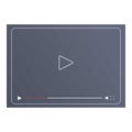 Video player showing streaming bar playing movie on computer screen Royalty Free Stock Photo