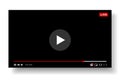 Video Player Template Design. Mockup live stream window, player. Social media concept Royalty Free Stock Photo