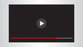 Video Player template flat design. Vector eps 10 Royalty Free Stock Photo