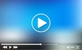 Video player template. Mockup frame design. Desktop monitor computer. Screen device mockup. Royalty Free Stock Photo