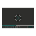 Video player template with play button for web and mobile apps in minimalistic design. Flat style