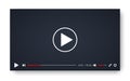 Video player template for web or mobile apps. Vector illustration Royalty Free Stock Photo