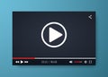 Video player template for web or mobile apps. Vector illustration Royalty Free Stock Photo