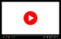 Video player template for web and mobile apps. video player background