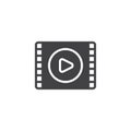 Video player vector icon Royalty Free Stock Photo