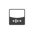 Video player vector icon Royalty Free Stock Photo