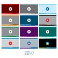 Video Player vector template set