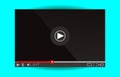 Video player for web. Media Player Interface. Minimalistic Design. Flat Style.Player MockUp Royalty Free Stock Photo