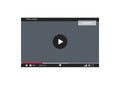 Video player, web template vector Royalty Free Stock Photo