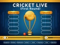Video Player window for Live Cricket telecast.