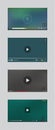 Video Player Window with Menu and Buttons Panel Vector Set. Royalty Free Stock Photo