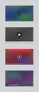 Video Player Window with Menu and Buttons Panel Vector Set. Royalty Free Stock Photo