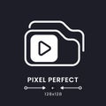Video playlist white solid desktop icon