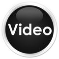 Video premium black round button