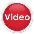 Video premium red round button