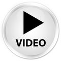 Video premium white round button