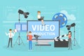 Video production concept. Making visual content for social media