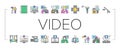 video production film studio icons set vector Royalty Free Stock Photo