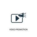 Video promotion icon. Simple element