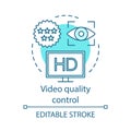 Video quality control concept icon