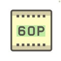 Video quality of film icon