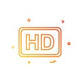 Video quality icon design vector