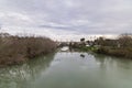 Rome, view of Tiber river from ponte Milvio - Italy