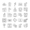 Video shoot and shooting equipment Vector icons pack every single icon can easily modify or edit