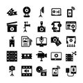 Video shoot and shooting equipment Vector icons pack every single icon can easily modify or edit