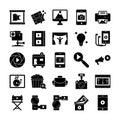 Video shoot and shooting equipment Vector icons pack every single icon can easily modify or edit