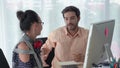 Video shot of Business partners sitting and discussing in office