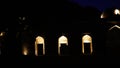 Gateway to Elegance: Qutub Minar's Illuminated Entrances by Night