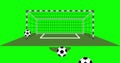 Video Soccer balls score goals in football gate