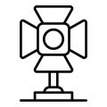 Video spot light icon, outline style