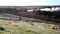 Video of steam train locomotive traveling across the Yorkshire moors